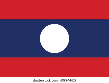 Flag of Laos vector illustration