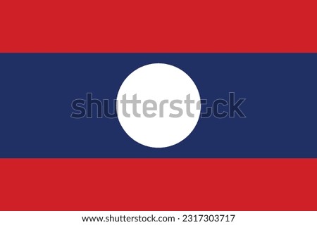 Flag of Laos - Vector illustration.