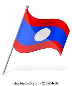 flag of Laos vector illustration isolated on white background
