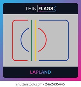 The flag of Lapland, Download Editable Thin Icons. Country, World and International Flag Icons Set. Sami Flag Icon Graphic Vector Stroke