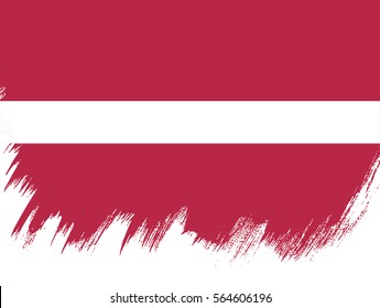 Flag of Latvia, brush stroke background