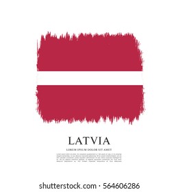 Flag of Latvia, brush stroke background