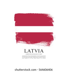 Flag of Latvia, brush stroke background