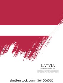 Flag of Latvia, brush stroke background