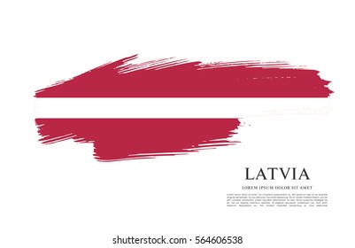 Flag of Latvia, brush stroke background