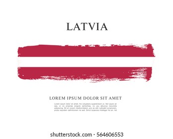 Flag of Latvia, brush stroke background