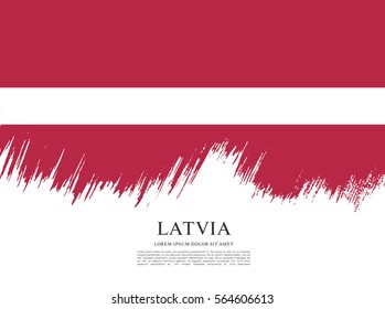 Flag of Latvia, brush stroke background