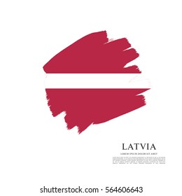 Flag of Latvia, brush stroke background