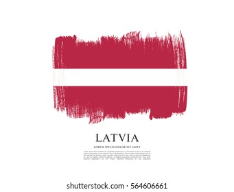 Flag of Latvia, brush stroke background