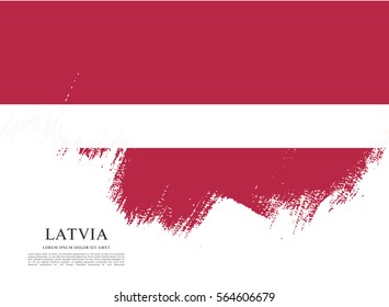 Flag of Latvia, brush stroke background