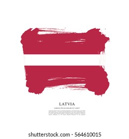 Flag of Latvia, brush stroke background