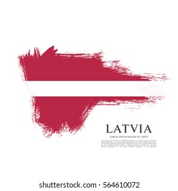 Flag of Latvia, brush stroke background