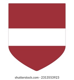 Flag of Latvia. Latvia flag in design shape