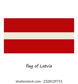 la bandera de Letonia en un estilo plano aislado en un fondo blanco. símbolo del estado de Letonia. ilustración vectorial de stock. EPS 10.