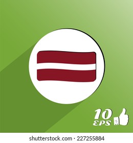 Flag Latvia. Flat style. Made in vector