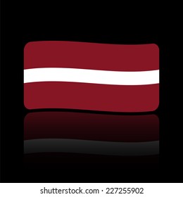 Flag Latvia. Flat style. Made in vector