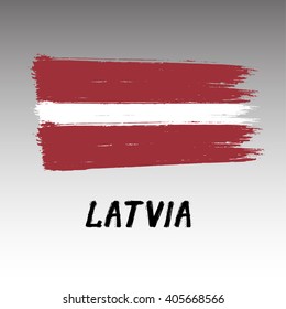 Flag Of Latvia  - Grunge