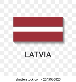 Flag of Latvia Icon Vector Illustration