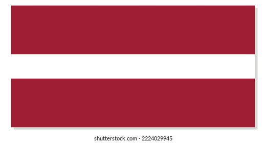 Flag of Latvia. Latvian national symbol in official colors. Template icon. Abstract vector background.