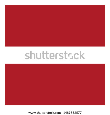 Flag of Latvia with name icon. Official colors and proportion correctly. National Latvia Flag vector. Latvia Flag vector illustration. National Latvia Flag vector on white background