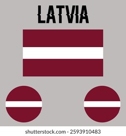 Flag of Latvia, National Republic of Latvia flag, The capital city is Riga.