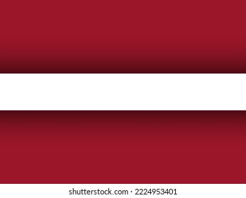 Flag of Latvia. Paper cut vector background. Best for mobile apps, UI and web design. Editable vector illustration EPS 10.