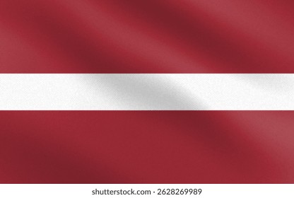 Flag of Latvia with paper texture and light. Vector illustration 