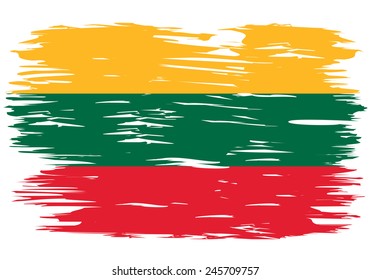 The flag of Latvia, Riga,. Painted brush colored inks. Symbol Independence Day National Patriotic Travel Country Background Grunge Paint Stock Vector Icon Logo Picture Image Illustration Political