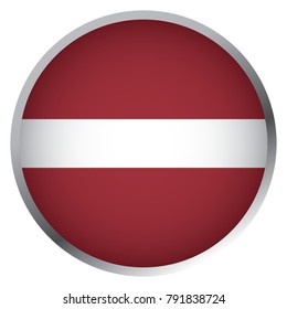 Flag of Latvia (Round icon)