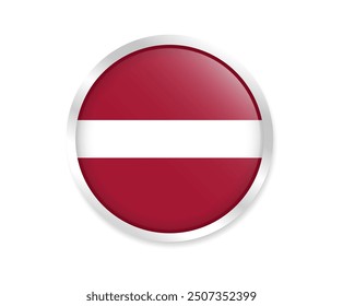 Flag of Latvia. Round flag. Flag icon. Circle flag icon logo vector illustration EPS