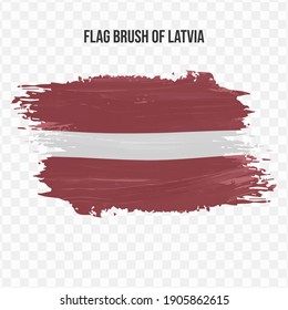 Flag Of Latvia in texture brush  with transparent background, vector illustration in eps file