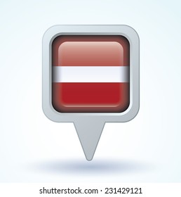  Flag of Latvia, vector illustration
