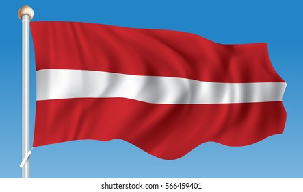 Flag of Latvia - vector illustration
