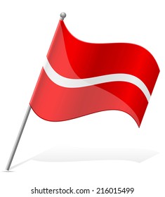 flag of Latvia vector illustration isolated on white background