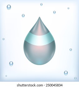 Flag of Latvia water drop