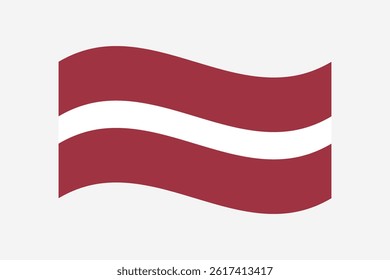 Flag of Latvia. Latvia wavy flag digital vector illustration. Fluttering flag.