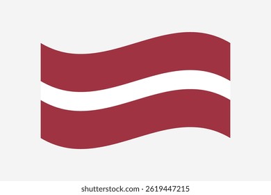 Flag of Latvia. Latvia wavy flag digital vector illustration. Fluttering flag.
