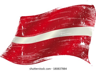 bandeira da Letónia ao vento com uma textura