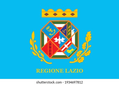 Flag of the Lazio region, Italy vector illustration