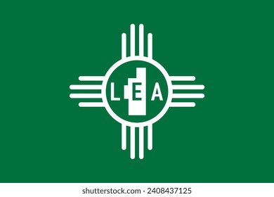 Bandera del Condado de Lea, Nuevo México, Estados Unidos. 