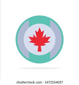 Flag, Leaf, Tree Abstract Circle Background Flat color Icon