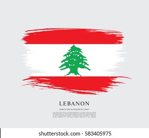 Flagge des Libanon, Pinselhintergrund