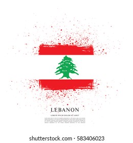 Flagge des Libanon, Pinselstrich Hintergrund