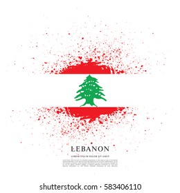 Flagge des Libanon, Pinselhintergrund