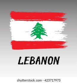 Flag Of Lebanon - Grunge