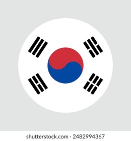 The flag of Lebanon. Flag icon. Standard color. Round flag. Vector illustration.