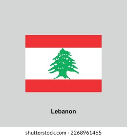 ilustración vectorial aislada de la bandera del Líbano