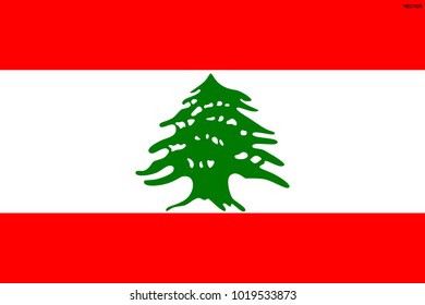 Flag of Lebanon. Symbol of Independence Day