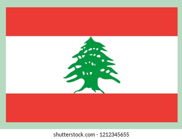 Flag of Lebanon vector
