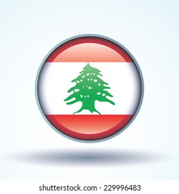 Flag of Lebanon, vector illustration